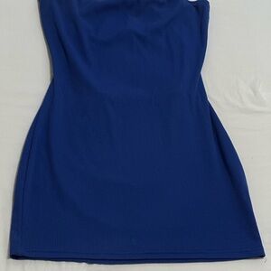 SHEIN Royal Blue Strapless Dress